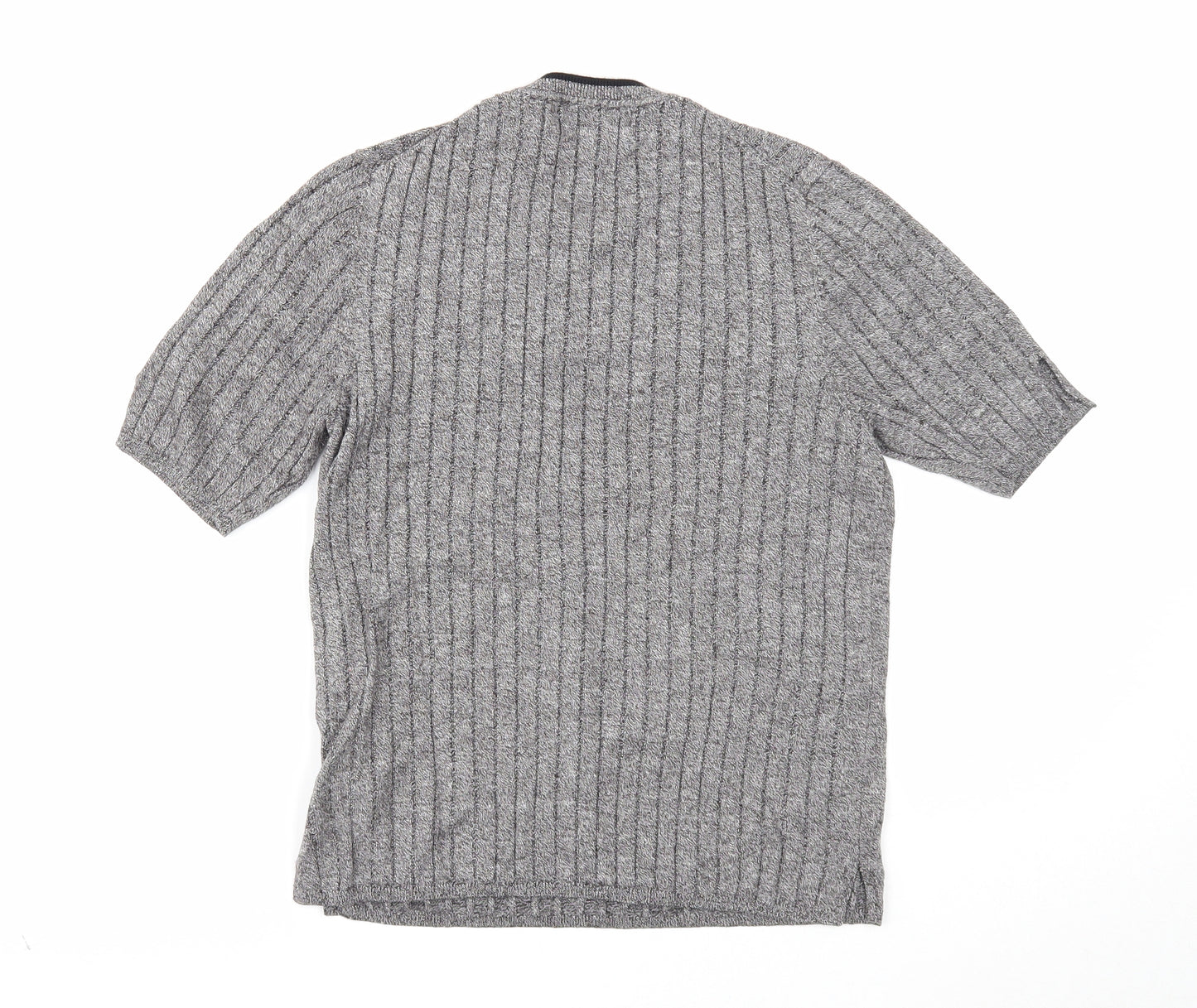 Marks and Spencer Womens Grey Round Neck Viscose Pullover Jumper Size 12