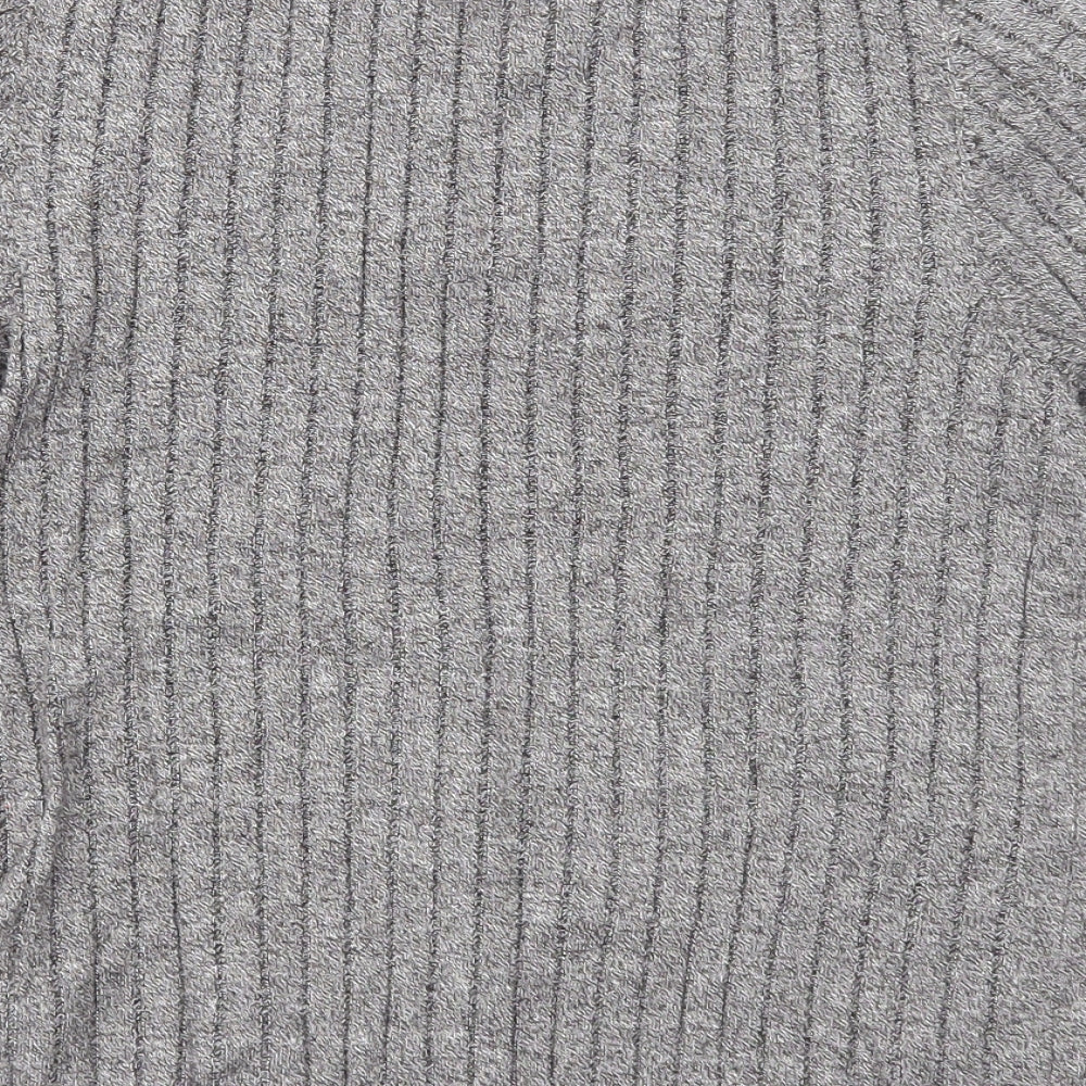 Marks and Spencer Womens Grey Round Neck Viscose Pullover Jumper Size 12