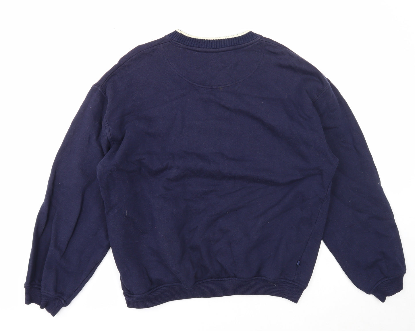 le coq sportif Mens Blue Cotton Pullover Sweatshirt Size XL
