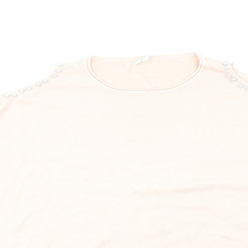 TU Womens Pink Round Neck Viscose Pullover Jumper Size L