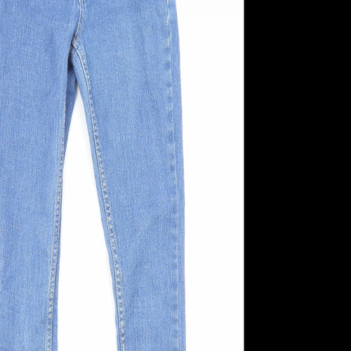 FOREVER 21 Womens Blue Cotton Skinny Jeans Size 4 Regular Zip