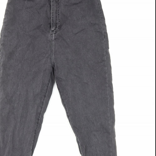 New Look Womens Grey Cotton Skinny Jeans Size 14 Regular Zip