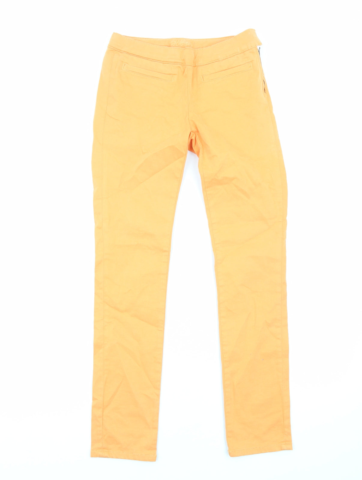 Tommy Hilfiger Womens Orange Cotton Trousers Size 12 Regular Zip