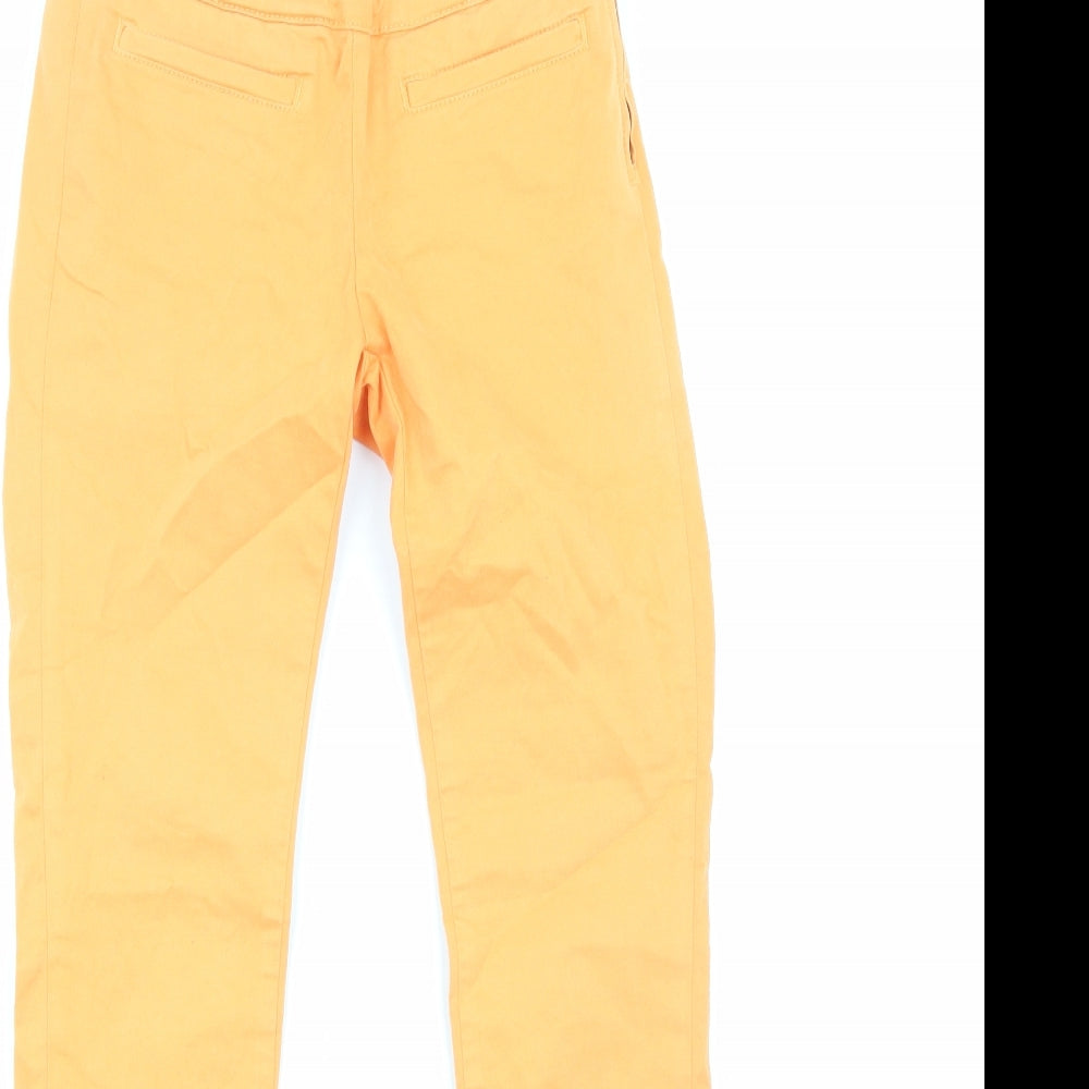 Tommy Hilfiger Womens Orange Cotton Trousers Size 12 Regular Zip