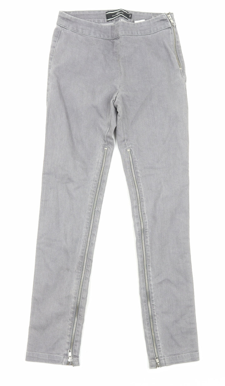By Malene Birger Womens Grey Cotton Skinny Jeans Size 6 Regular Zip