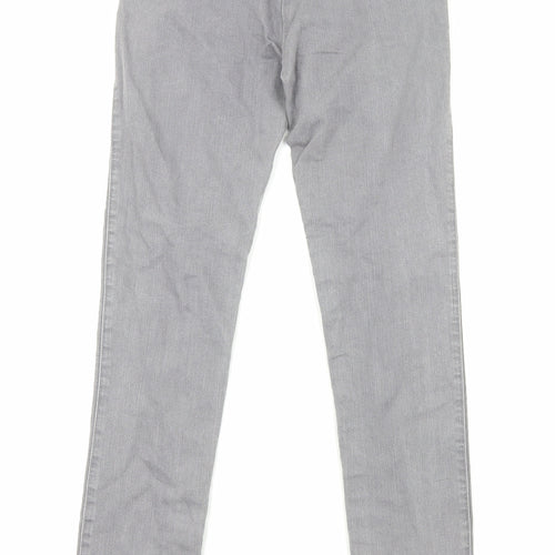 By Malene Birger Womens Grey Cotton Skinny Jeans Size 6 Regular Zip