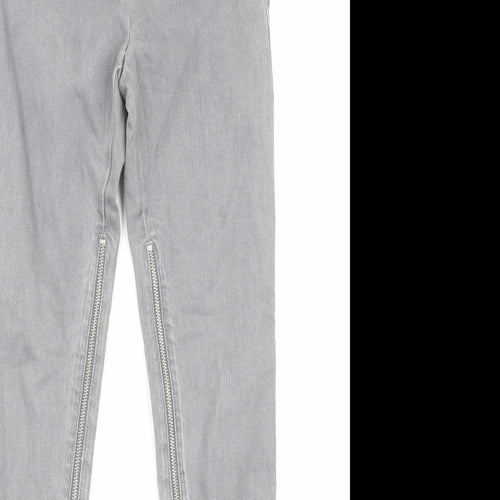 By Malene Birger Womens Grey Cotton Skinny Jeans Size 6 Regular Zip