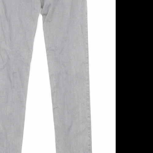 By Malene Birger Womens Grey Cotton Skinny Jeans Size 6 Regular Zip