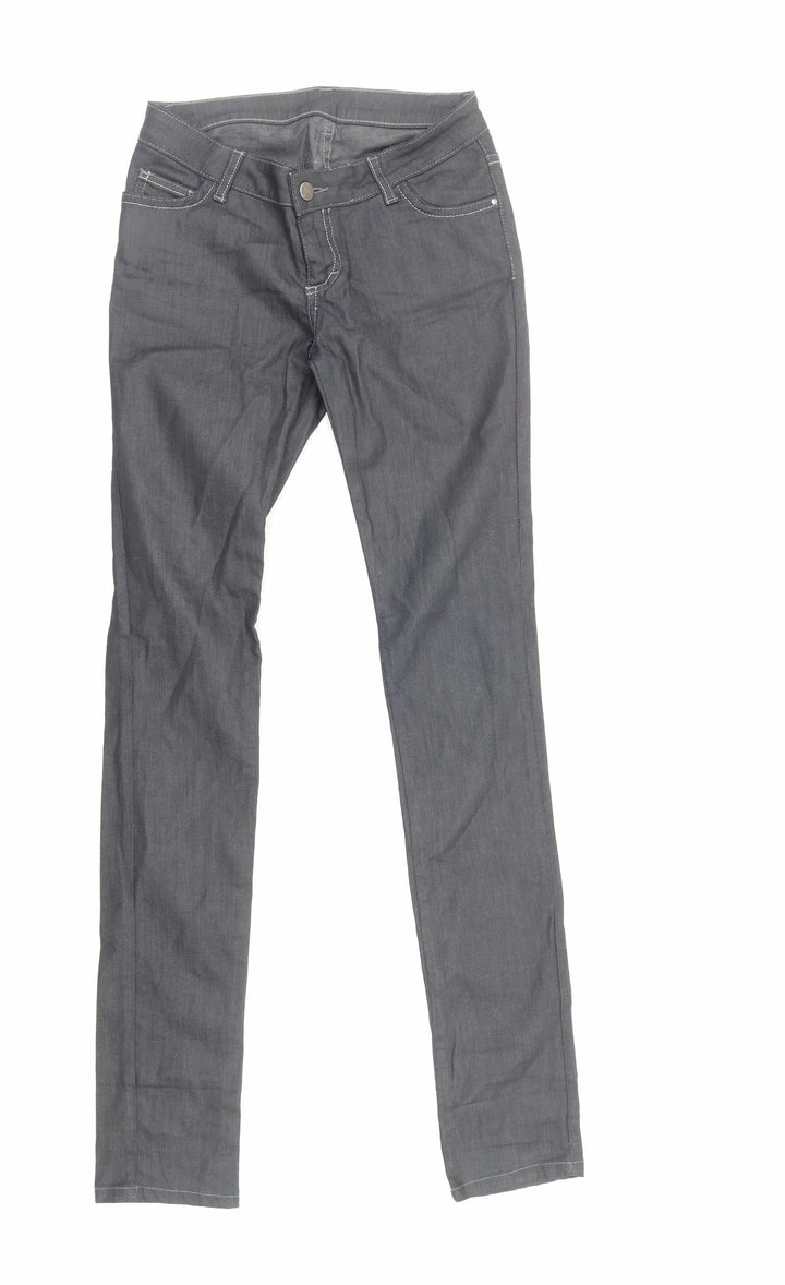 Who is She Womens Black Cotton Skinny Jeans Size 6 L32 in Regular Zip
