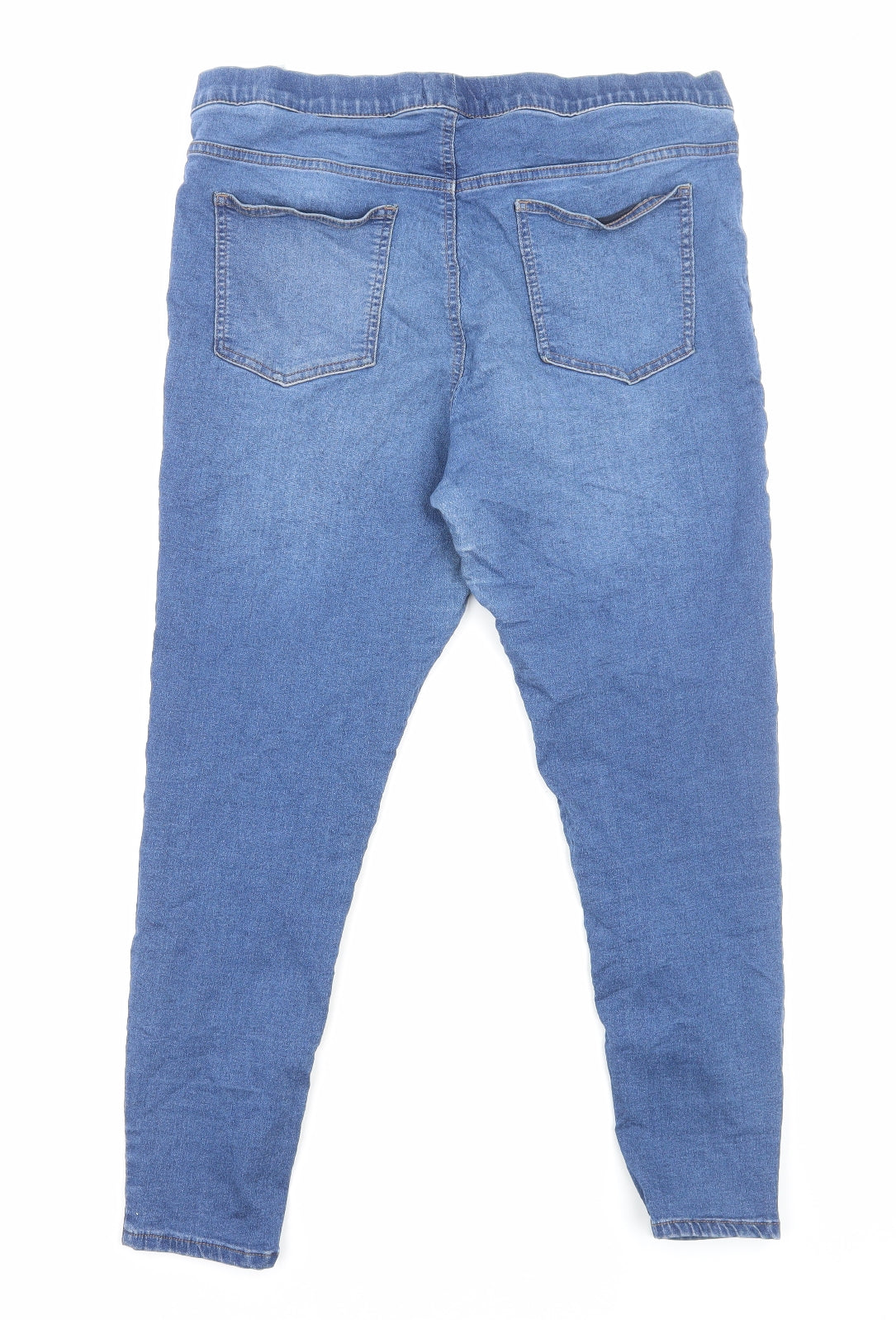 Marks and Spencer Womens Blue Cotton Jegging Jeans Size 18 Regular