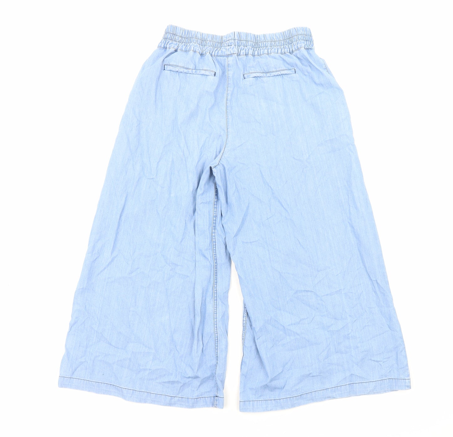 Sweaty Betty Womens Blue Cotton Cropped Trousers Size S Regular