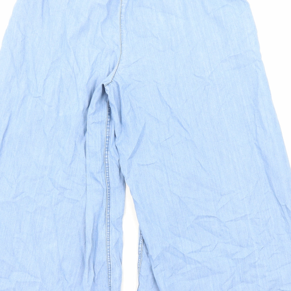 Sweaty Betty Womens Blue Cotton Cropped Trousers Size S Regular