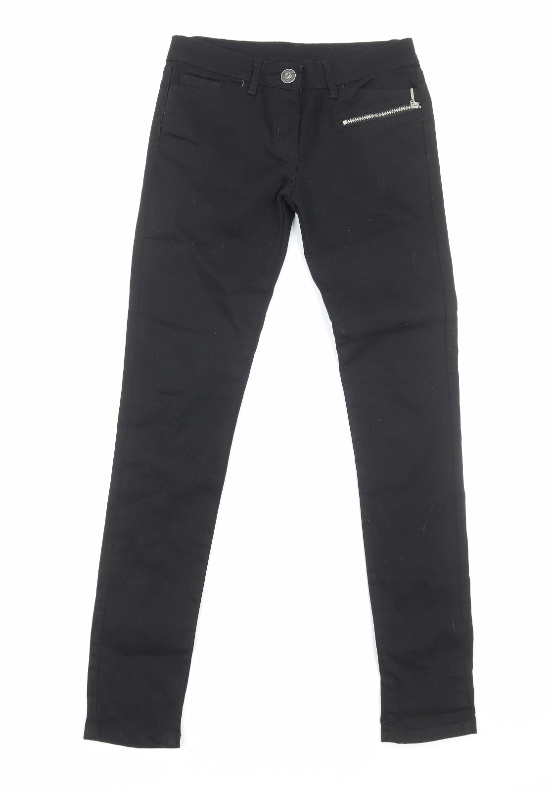 Influence Womens Black Cotton Skinny Jeans Size 8 Regular Zip