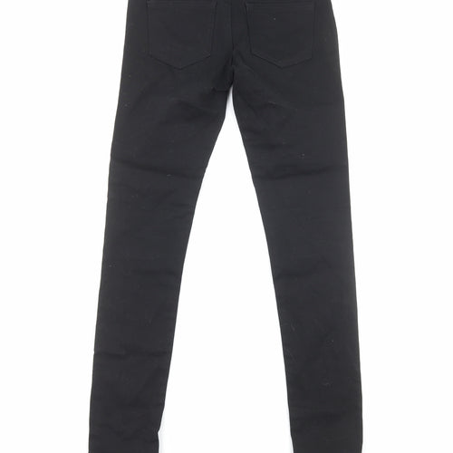 Influence Womens Black Cotton Skinny Jeans Size 8 Regular Zip