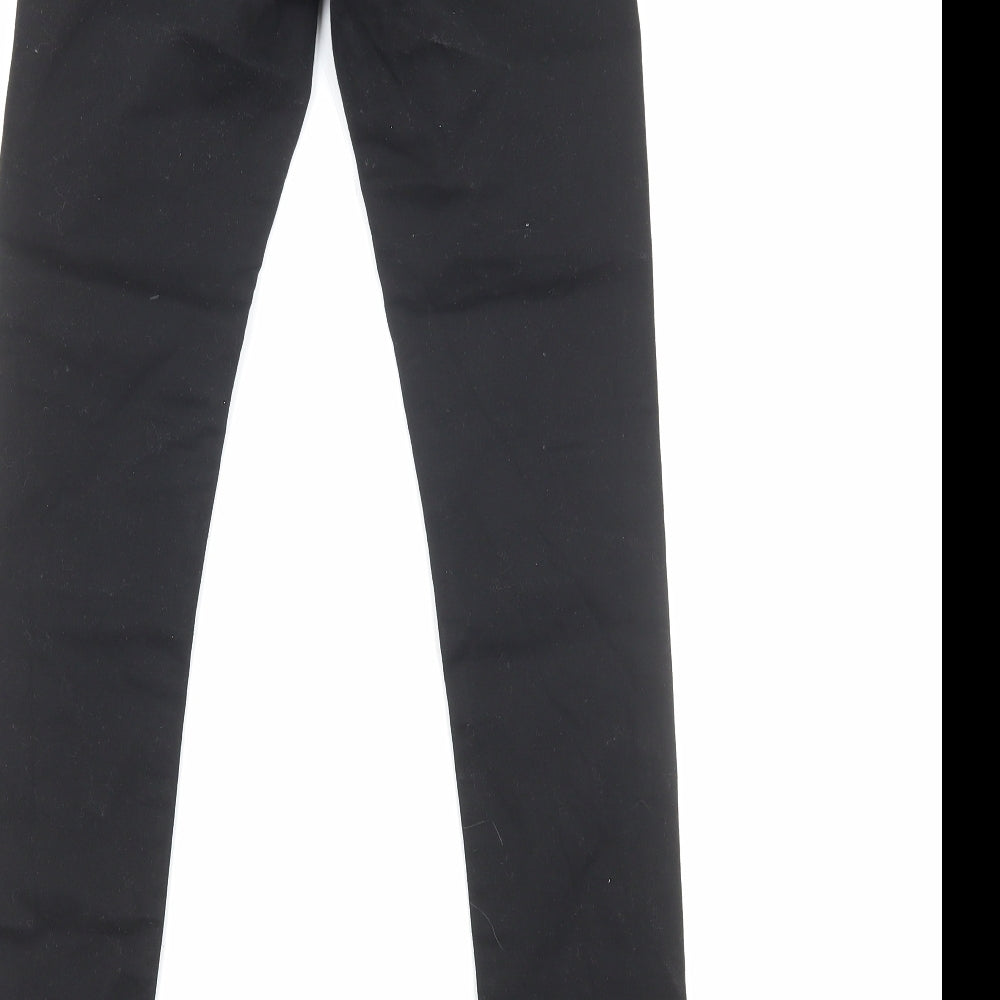 Influence Womens Black Cotton Skinny Jeans Size 8 Regular Zip