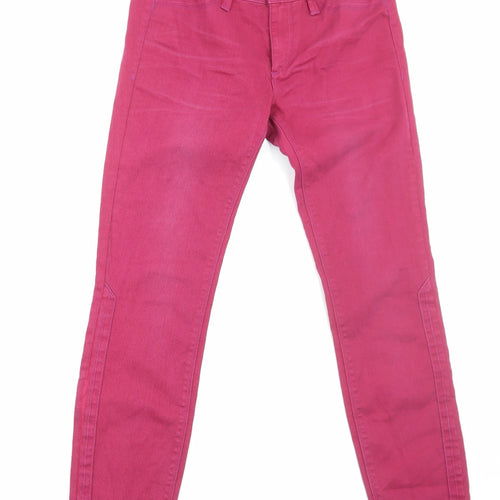 Lee Cooper Womens Pink Cotton Skinny Jeans Size 6 Regular Zip