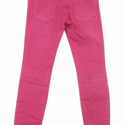 Lee Cooper Womens Pink Cotton Skinny Jeans Size 6 Regular Zip