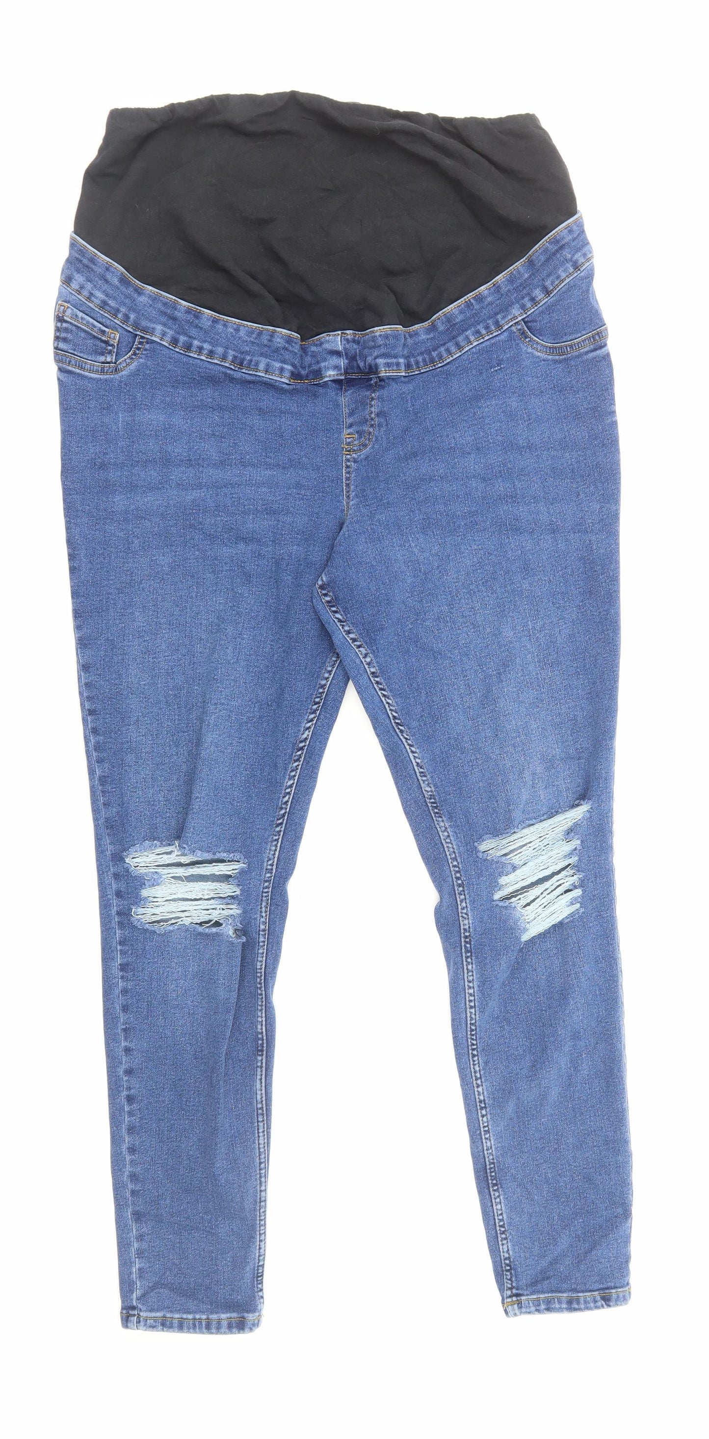 New Look Womens Blue Cotton Jegging Jeans Size 18 Regular