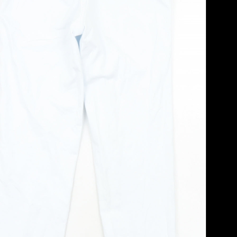 Quacker Factory Womens Blue Cotton Trousers Size M Regular