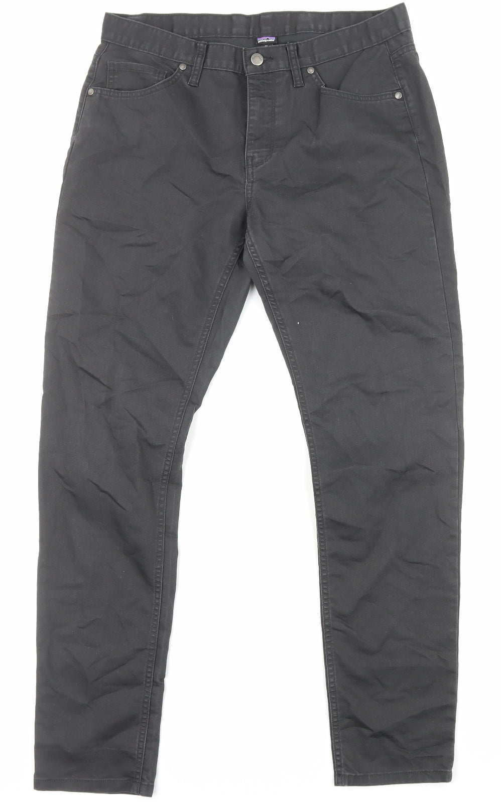 Patagonia Womens Black Cotton Skinny Jeans Size 12 Regular Zip