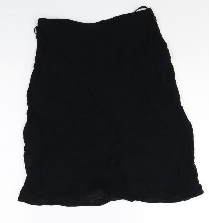 Capacity Womens Black Viscose Swing Skirt Size 10