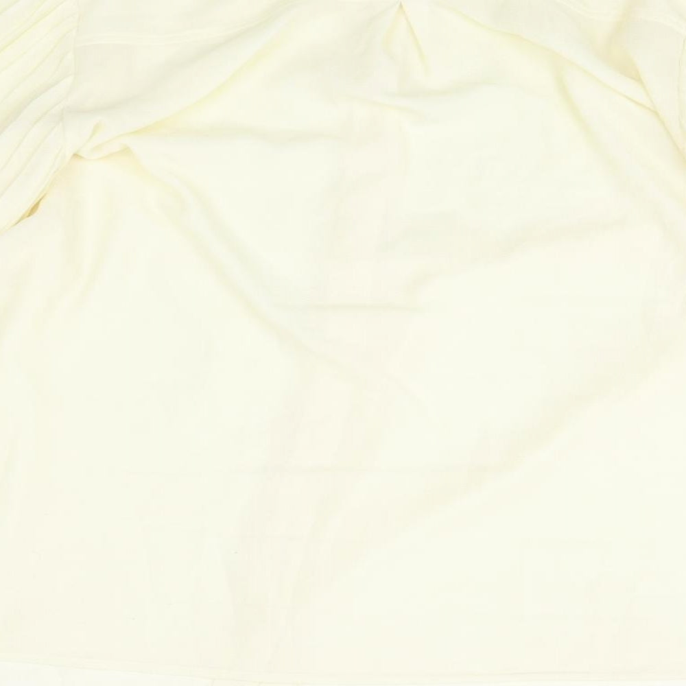 Marks and Spencer Womens Yellow Polyester Basic Button-Up Size 16 Collared