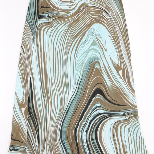 Country Casuals Womens Multicoloured Geometric Polyester Swing Skirt Size L