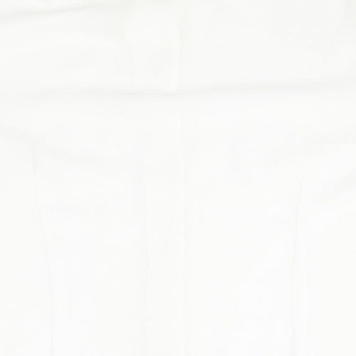 BHS Womens White Polyester Basic Button-Up Size 12 V-Neck