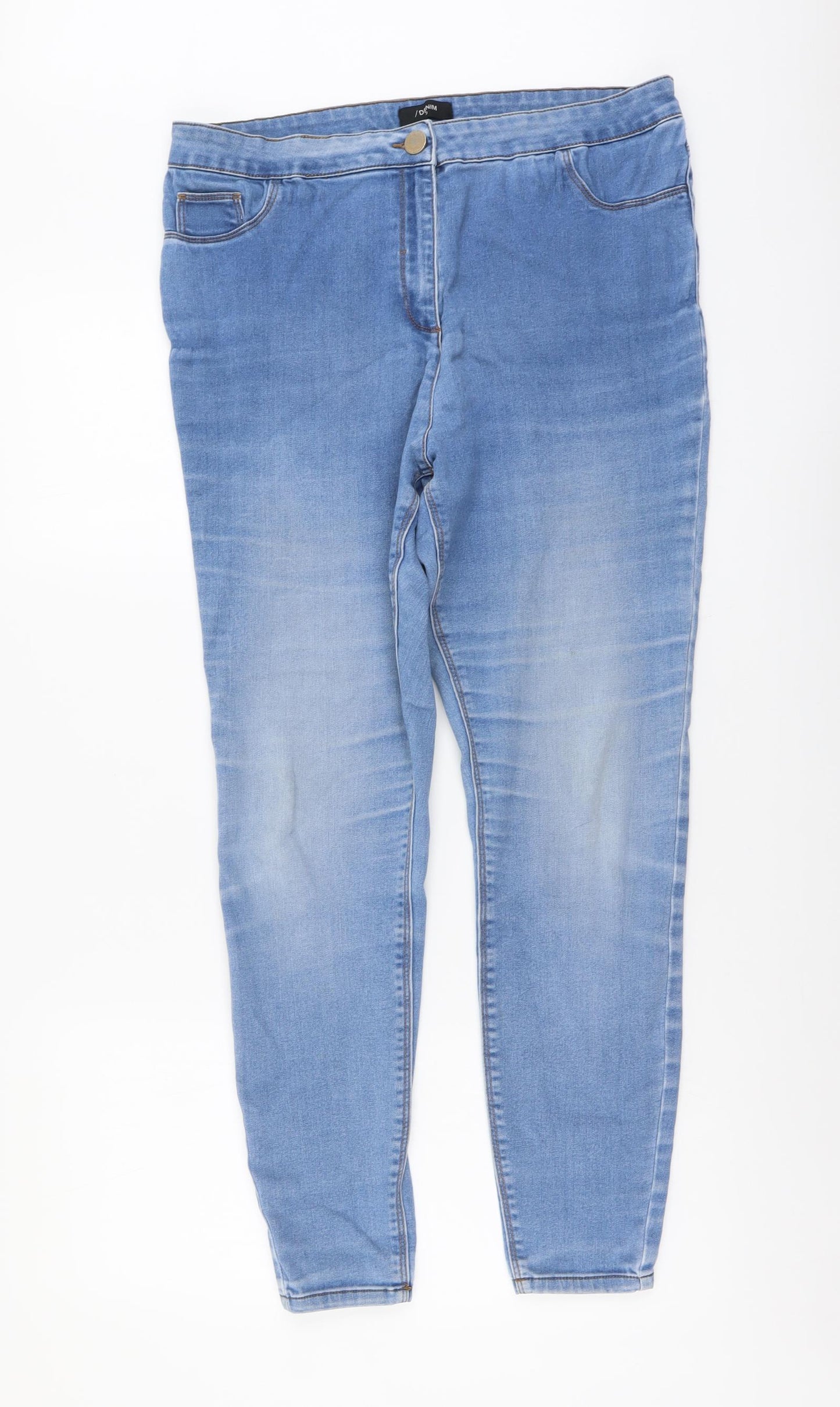/Denim Womens Blue Cotton Jegging Jeans Size 18 L27 in Regular Button
