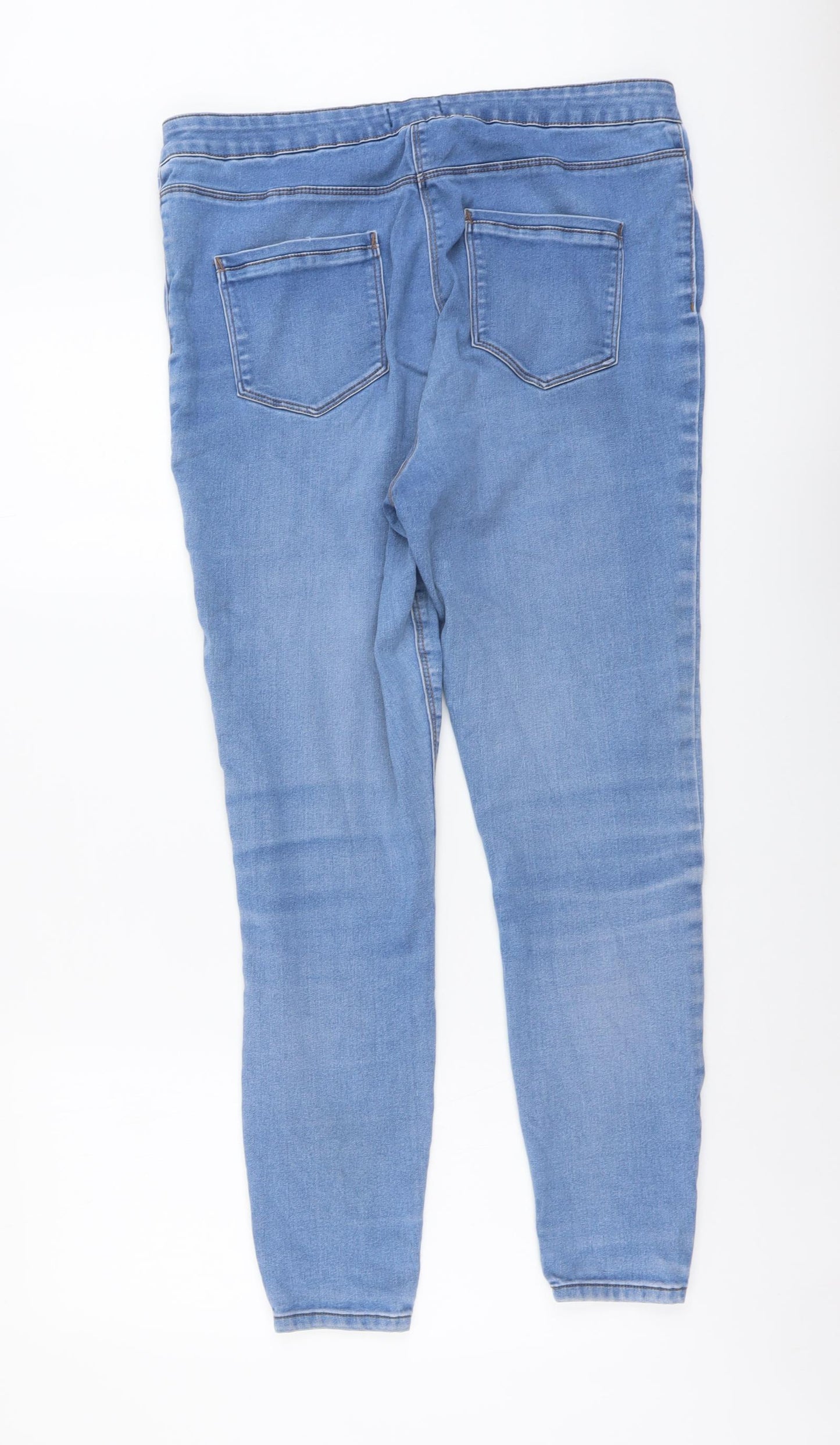 /Denim Womens Blue Cotton Jegging Jeans Size 18 L27 in Regular Button