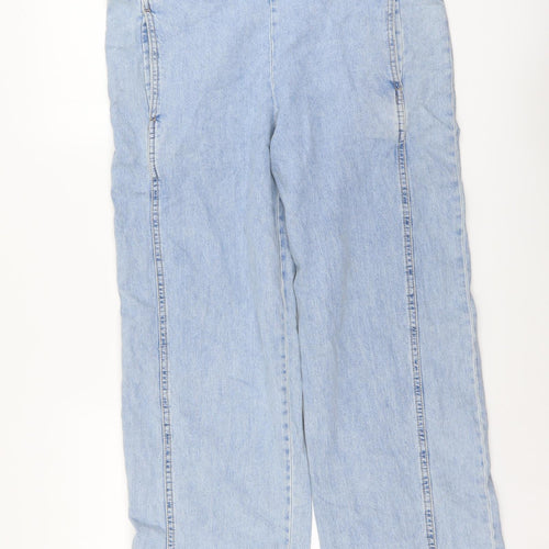 Zara Womens Blue Cotton Straight Jeans Size 4 L29 in Regular