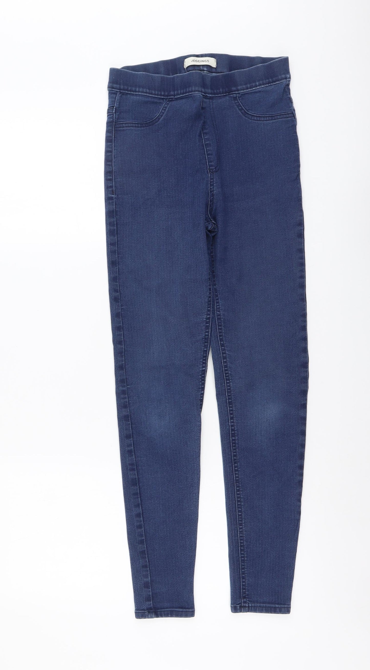 Marks and Spencer Womens Blue Cotton Jegging Jeans Size 8 L27 in Regular