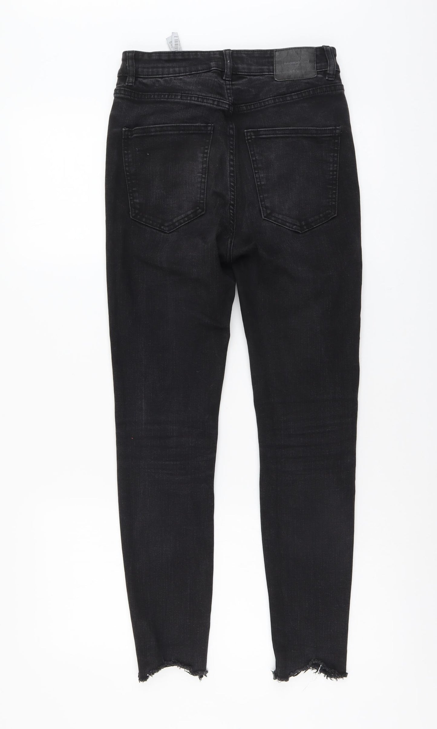 Pull&Bear Womens Black Cotton Skinny Jeans Size S L27 in Regular Button
