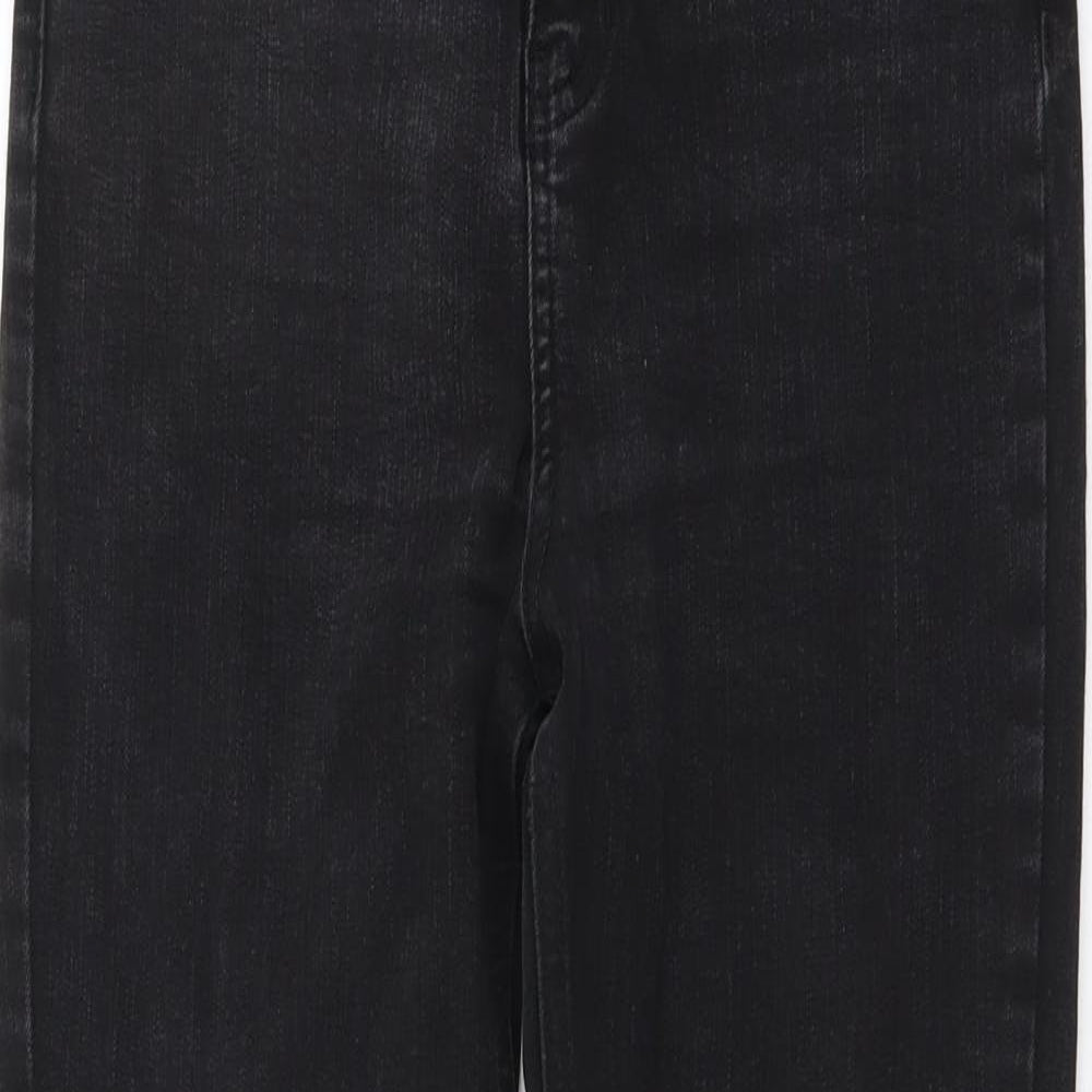 Pull&Bear Womens Black Cotton Skinny Jeans Size S L27 in Regular Button