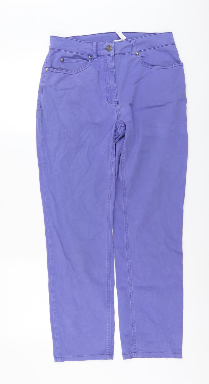 Gelco Womens Purple Polyester Straight Jeans Size 10 L27 in Regular Button