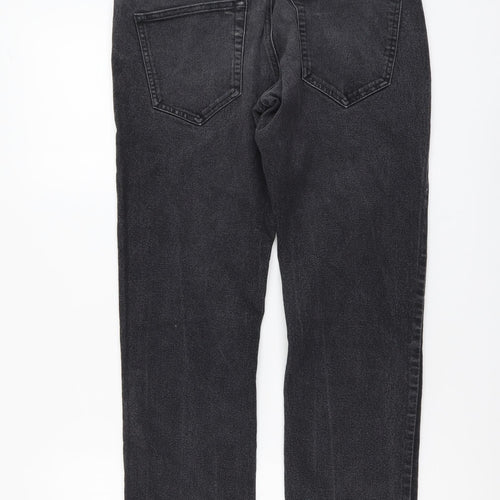 Easy Mens Blue Cotton Straight Jeans Size 30 in L32 in Regular Button