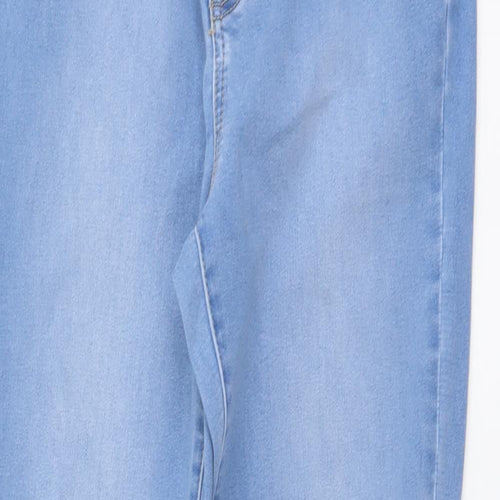 Nutmeg Womens Blue Cotton Skinny Jeans Size 12 L28 in Regular Button
