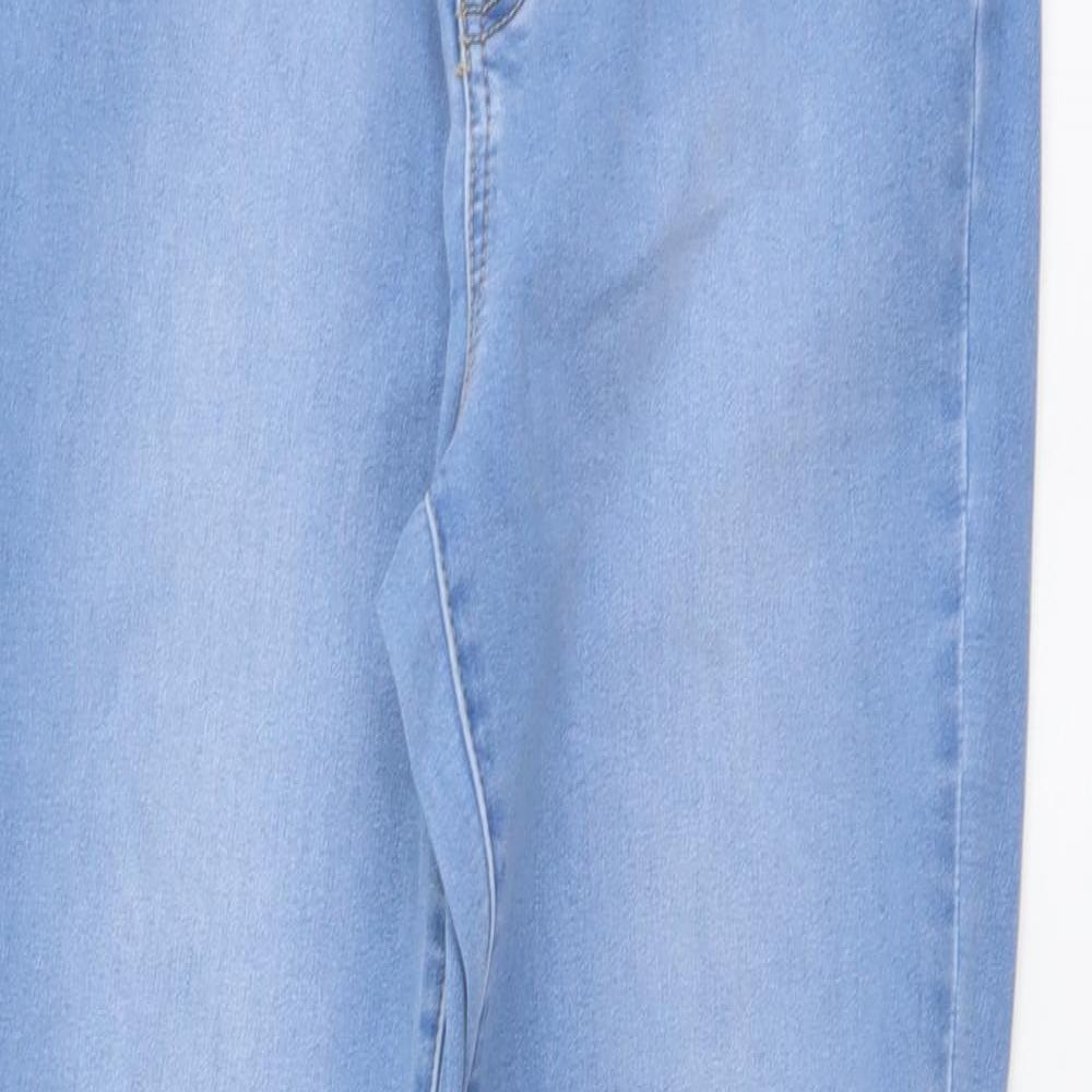 Nutmeg Womens Blue Cotton Skinny Jeans Size 12 L28 in Regular Button