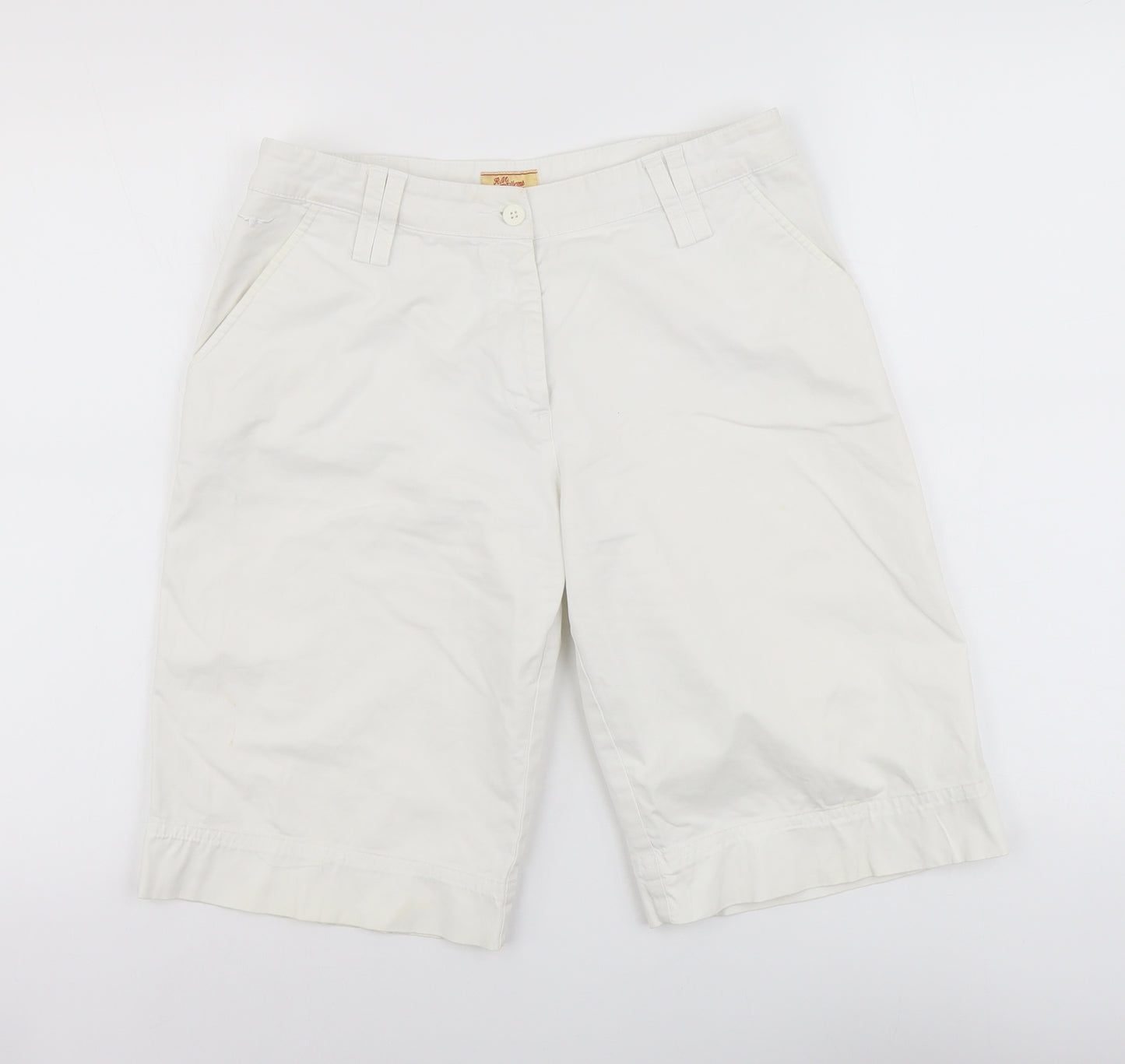 R.M. Williams Womens White Cotton Bermuda Shorts Size 10 L12 in Regular Button