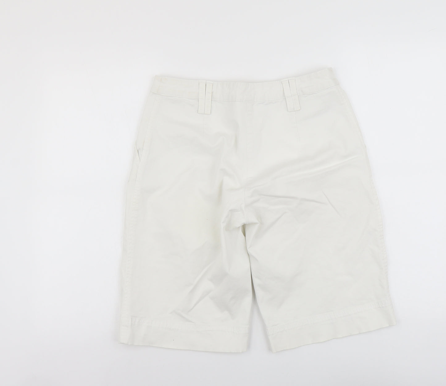R.M. Williams Womens White Cotton Bermuda Shorts Size 10 L12 in Regular Button