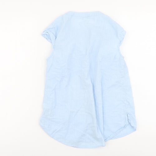 Monsoon Womens Blue Cotton Basic Tank Size 8 Round Neck