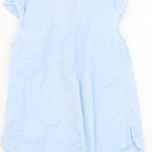 Monsoon Womens Blue Cotton Basic Tank Size 8 Round Neck