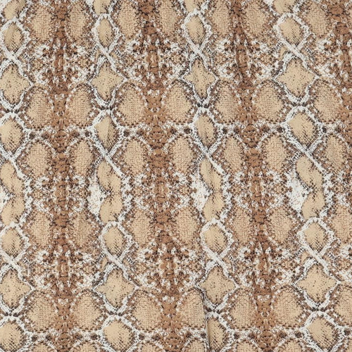 Marks and Spencer Womens Brown Animal Print Polyester Swing Skirt Size 22 - Snakeskin Pattern