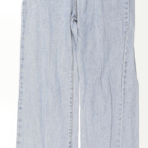Preworn Womens Blue Cotton Mom Jeans Size 26 in Regular Zip