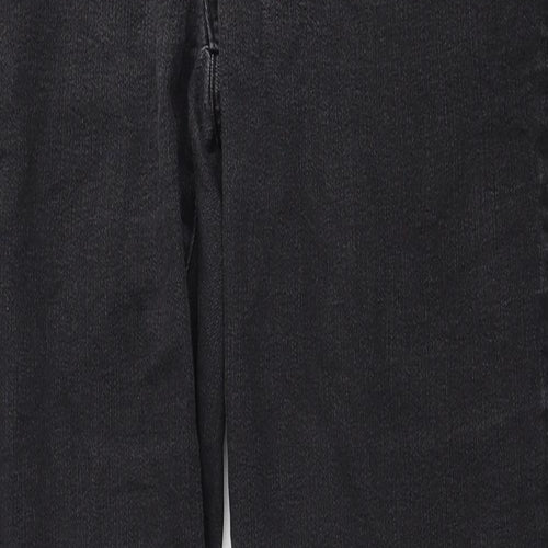 YNDJ Womens Black Cotton Straight Jeans Size 10 Regular Zip