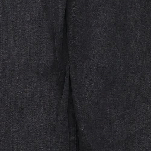 YNDJ Womens Black Cotton Straight Jeans Size 10 Regular Zip