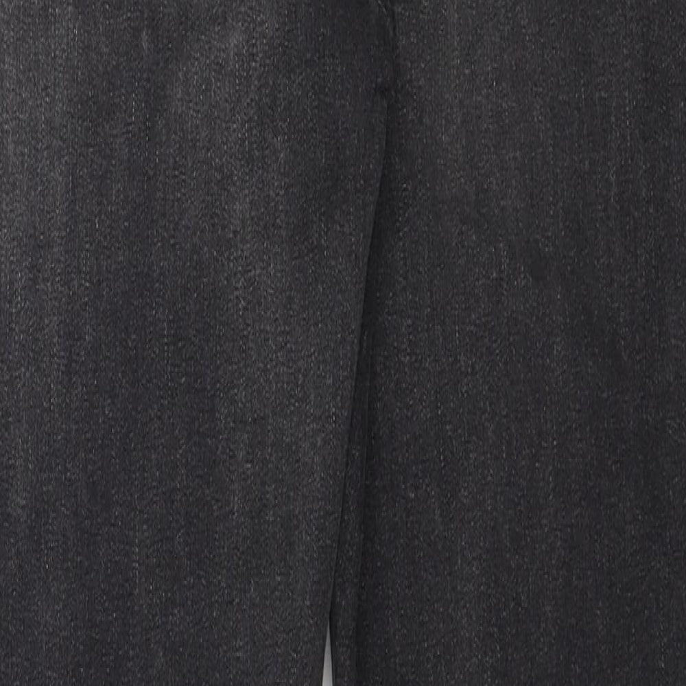 Marks and Spencer Womens Black Cotton Skinny Jeans Size 12 Regular Zip