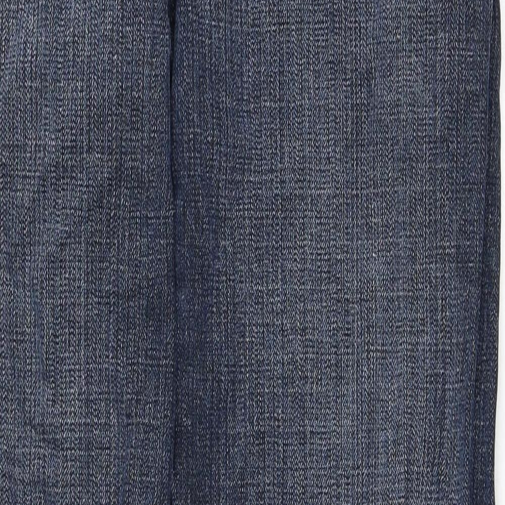 Wrangler Mens Blue Cotton Straight Jeans Size 30 in L32 in Regular Zip