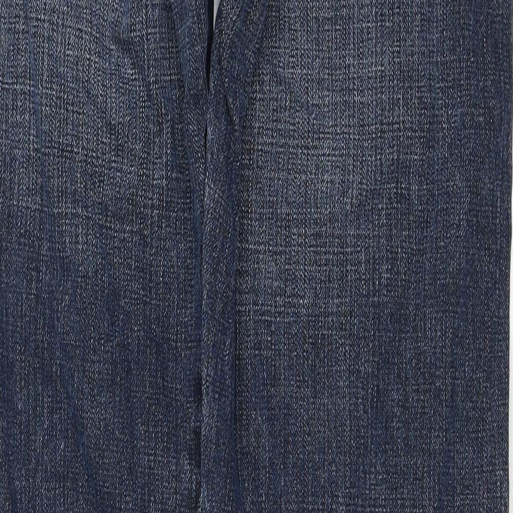Wrangler Mens Blue Cotton Straight Jeans Size 30 in L32 in Regular Zip