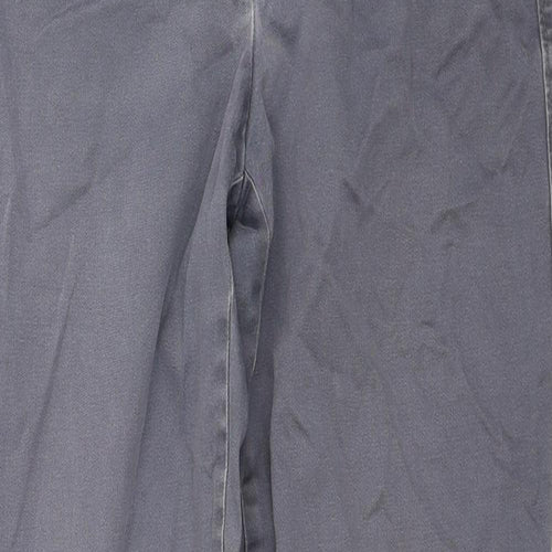 Lands' End Womens Grey Cotton Straight Jeans Size 10 Regular Zip